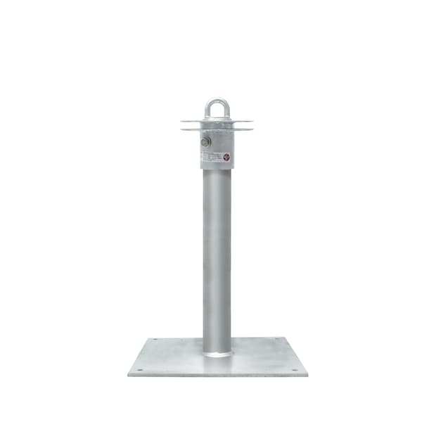 Super Anchor Safety CRA-4-24 HDG 24" 4-Way Sch 80 Riser with 12 Hole Base Plate. Requires 1054-G 4-Way Top Fixture. 1042-4G - main